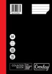 JD161QM A4 Hardcover 2 Quire Counter Book - Quad & Margin 192 Pages Pack Of 5