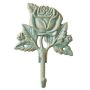 Vintage Cast Iron Rose Wall Hook - Rustic Farmhouse Decor Key Towel Hanger
