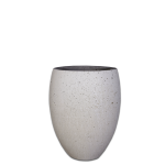 Premium Eggin Plant Pot - Small 450MM X 330MM Flinted White With Tray