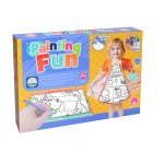 Kids Colouring Apron And Mat Set With 12 Pens