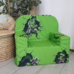 A Kids Sofa Foam Chair Green Hulk