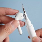 1PC 3 In 1 Earbuds Cleaning Brush Pen Multifunctional Earphone Cleaning Pen Portable Small Brush Dust Removal Brush For Headphon