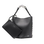 Riona Chain-trimmed Bucket -black silver