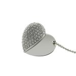 Chuyi Creative And Novelty Heart Shape Diamond Bling Shiny Crystal Pendant 64GB USB 2.0 Flash Drive Pen Drive Memory Stick U Dis