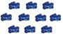 Ten Dog Poop Poo Plastic Bags Set For Pet Walking - Blue - Bone Shape Holder