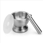Stainless Steel Metal Spice Mortar With Pestle