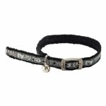 CAT Rogz Z Sparkle 8MM Extra Small Pin Buckle Collar Black Waggs Pet Shop