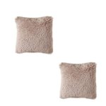 Faux Fur Scatter Cushion Plush Pillow Set Of 2