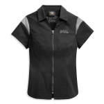 Women’s Skull Logo Zip-front Shirt