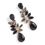 Black Leaf Dangling Earrings