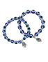 Aegis Charm 2 Pieces Resin Evil Eye Elastic Bracelets