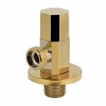 Brass Gold Angle Stop Valve Bathroom Water Control Valve Faucet Angle Valve With Extended Threads For Home Bathroom Sink And Toi