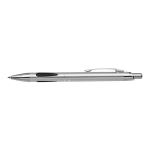 METAL BP30201 - Ergonomic Grip Ballpoint Pen Silver Std