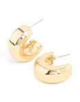 Goldair Gold Plated Square Chubby Hoop Earrings