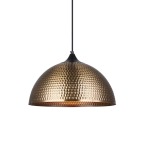 Rin Metal Dome Pendant Light In Antique Brass Antique Silver - Antique Silver