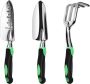 Garden Tool Set 3 Pack Heavy Duty Gardening Kit Includes Hand Trowel