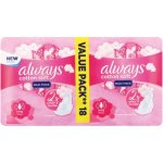 always maxi cotton long sanitary pads - 18 pack