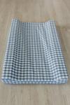 Blue Check Washed Changing Mat Cover - Changing Mat Cover & Inner