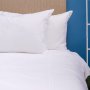 Exclusive Collection 1000 Thread Count Cotton Rich Two Line Satin Stitch DUVET COVER SET - White - King 230 X 220CM