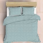 Soft Touch Essentials DUVET COVER SET - Graphic Geo Duck Egg - 3 4 150 X 200CM