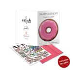 Pink Doughnut Card With Stickers