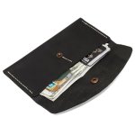 Genuine Crazy Horse Leather Wallet Handmade Slim Envelope Wallet For Men & Women Black