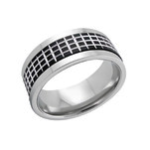 C1029-C5098 - Men's Stainless Steel Band Ring - Size 12