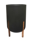 Hygge Cylinder Japi Planter Cache Pot Click For Details - Tall 33CM Outer Width X 51CM Height Lead