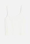 Lace-trimmed Strappy Top - White
