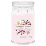 Yankee Candle Signature Collection Pink Cherry Vanilla Large Jar - New Jar Design 2 Wicks Retail Box No Warranty