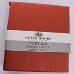 Faux Silk Rust Taped And Lined Curtain 230 218CM