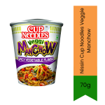 Nissin Cup Spicy Garlic Vegetable Noodles Instant Cup Noodles Manchow Quick Hot Snack South Africa India Bazaar - 70G