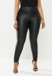 Missguided Plus Vice Coated Skinny Jeans - Black