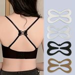 4PCS Solid Shoulder Strap Clips Invisible Shoulder Strap Detachable Anti-slip Clips Women's Lingerie & Underwear Accessories