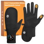 Rigwarl Lightweight Running Gloves For Men Women Touchscreen Convertible Running Mittens With Watch Window Anti-slip Windproof W