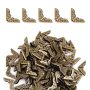 100PCS Metal Book Corner Protectors Vintage Book Corner Covers Decorative Paperback Book Edge Protector For Photo Album Notebook Scrapbook Menu File
