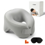 Nestwarm Memory Foam Travel Neck Pillow With Washable Cover - Pink