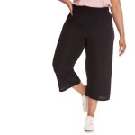 Donnay Plus Size Wide Leg Knit Pants - Black