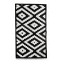 Rug It Up Indoor & Outdoor Plastic Waterproof Reversible Rug - Black & White Diamond 1 X 0.6M