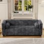 Arielle Upholstered Two Seater Sofa - Linen Dark Grey