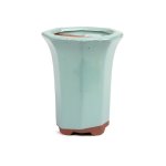 Assorted Glazed Cascade Pots 6 X 6 X 9CM - Light Moss Green Octagon 8 Sides
