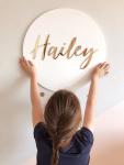 Round Name Plaque - Acrylic Letters - Two