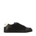 Stretch Leather Sneaker -black