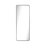 Linear Luxe Slanted Frame Mirror - Matt Black Brushed Gold - Brushed Gold