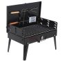 Portable Charcoal Grill Kit - Folding Bbq Grill With 1 Spatula 1 Fork