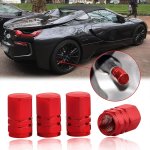 4PCS Personality Tire Cap Aluminum Alloy Valve Tire Stem Valve Caps Wheel Valve Covers Car Dustproof Tire Hexagon Shape