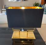 Black And Mirror Gold Table Lamp