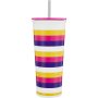 Clicks Drinking Cup With Straw Stripe