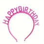 Happy Birthday Headbands For Women Faux Pearl Decor Hair Hoop Fashion Jewelry Accessories