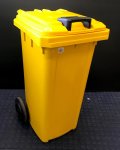 80L Yellow Wheelie Bin
